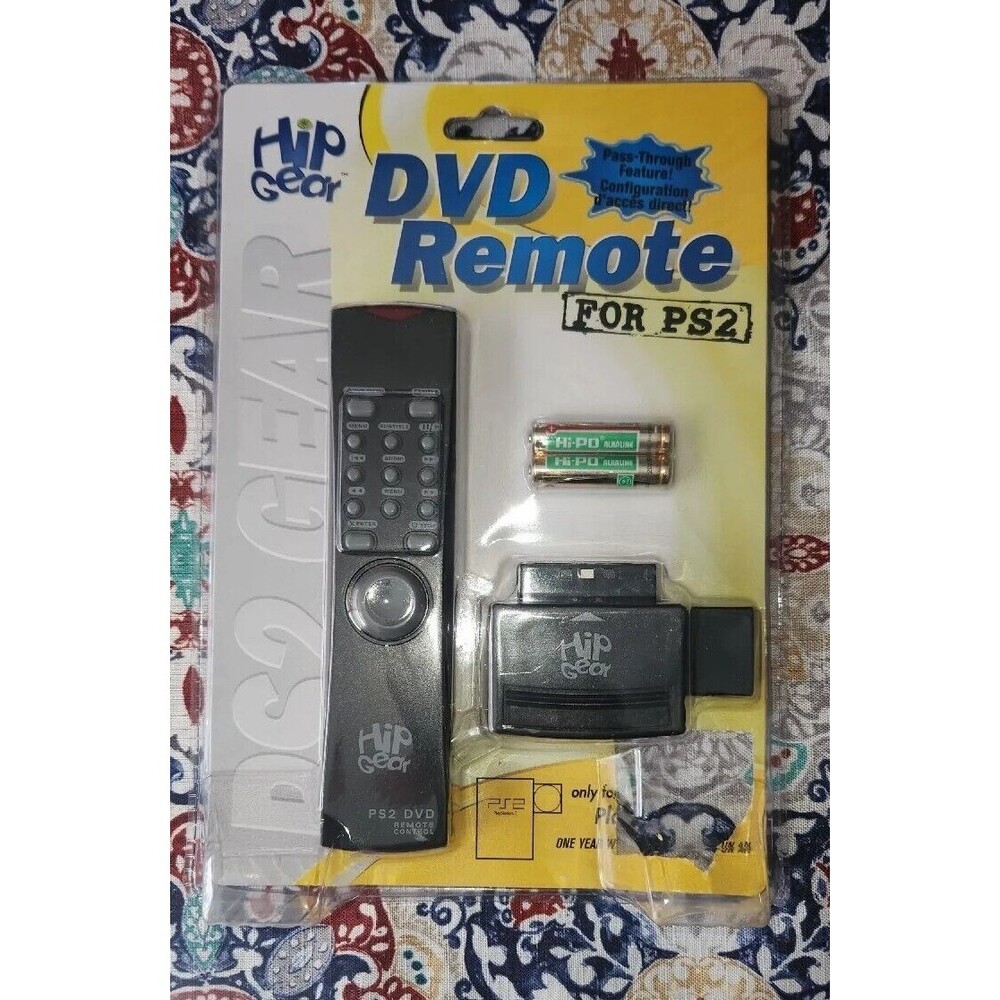 HIP GEAR DVD REMOTE FOR SONY PLAYSTATION 2 NEW IN PACKAGE